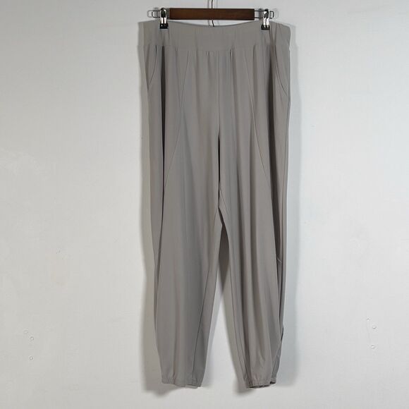 IC by Connie K Harem Side Pleats Elastic Ankle Pants Womens Sz XL Gray Pull-On - Picture 1 of 9